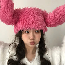 Load image into Gallery viewer, Fluffy Long Rabbit Ear Hat
