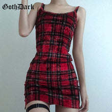 Load image into Gallery viewer, Dark Sexy Backless Plaid Women Dress
