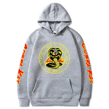 Load image into Gallery viewer, COBRA KAI Arm Design Hoodies (Strike Hard Strike First No Mercy)
