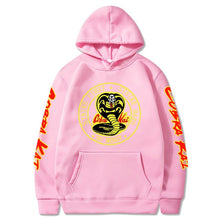 Load image into Gallery viewer, COBRA KAI Arm Design Hoodies (Strike Hard Strike First No Mercy)
